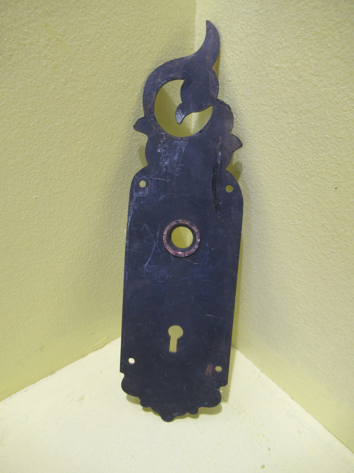 Gothic Twirl Stripped Antique Copper Door Plate 222L x 64W
