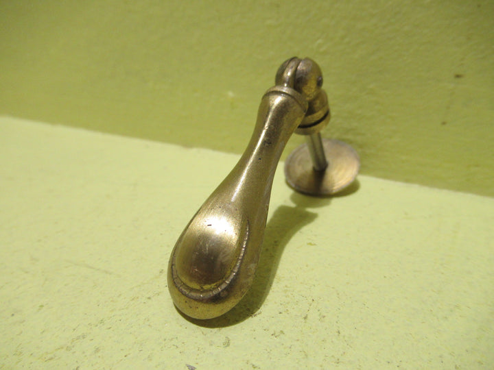 Brass Raindrop Pull Handles Plate 20Dia/Drop 55L x 20H