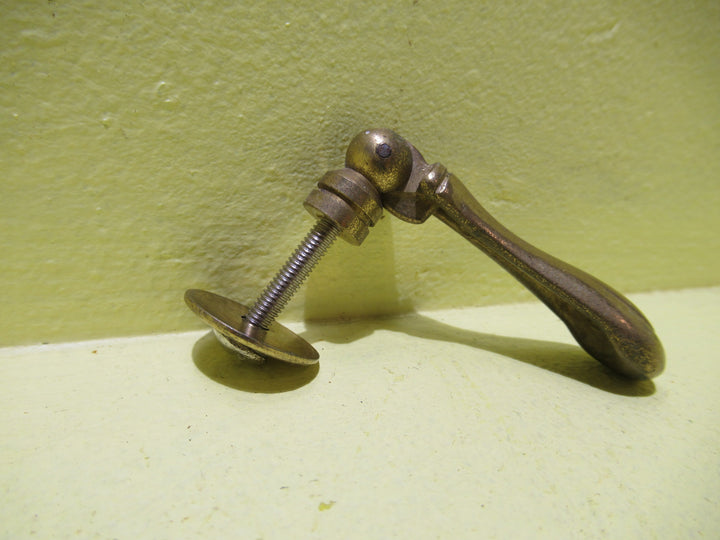 Brass Raindrop Pull Handles Plate 20Dia/Drop 55L x 20H