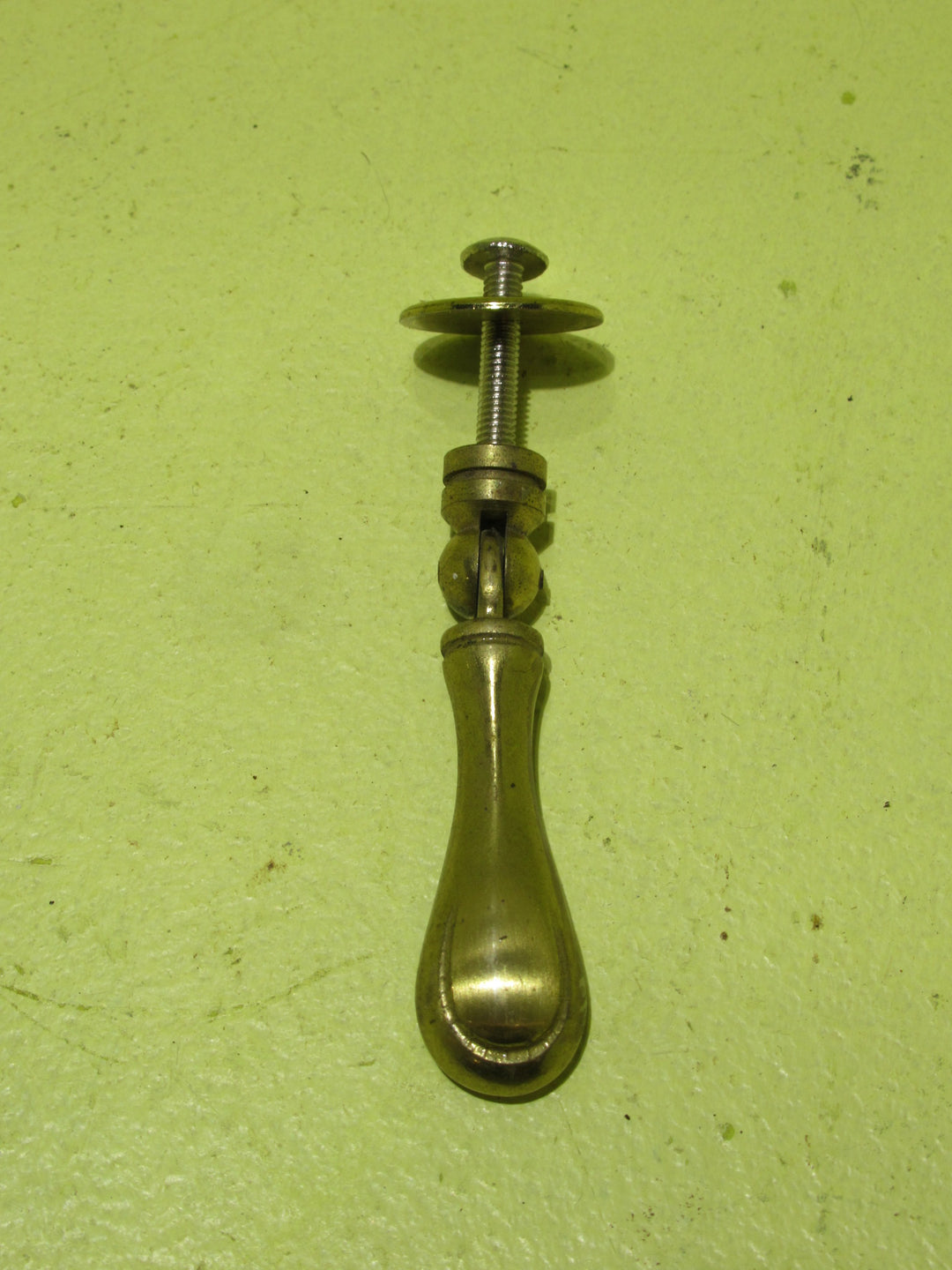Brass Raindrop Pull Handles Plate 20Dia/Drop 55L x 20H