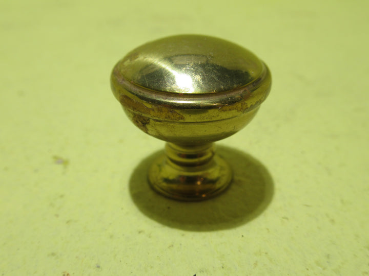 Brass Round Small Door/Cupboard Knob 25H x 25W x 23D