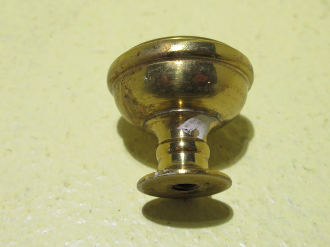 Brass Round Small Door/Cupboard Knob 25H x 25W x 23D