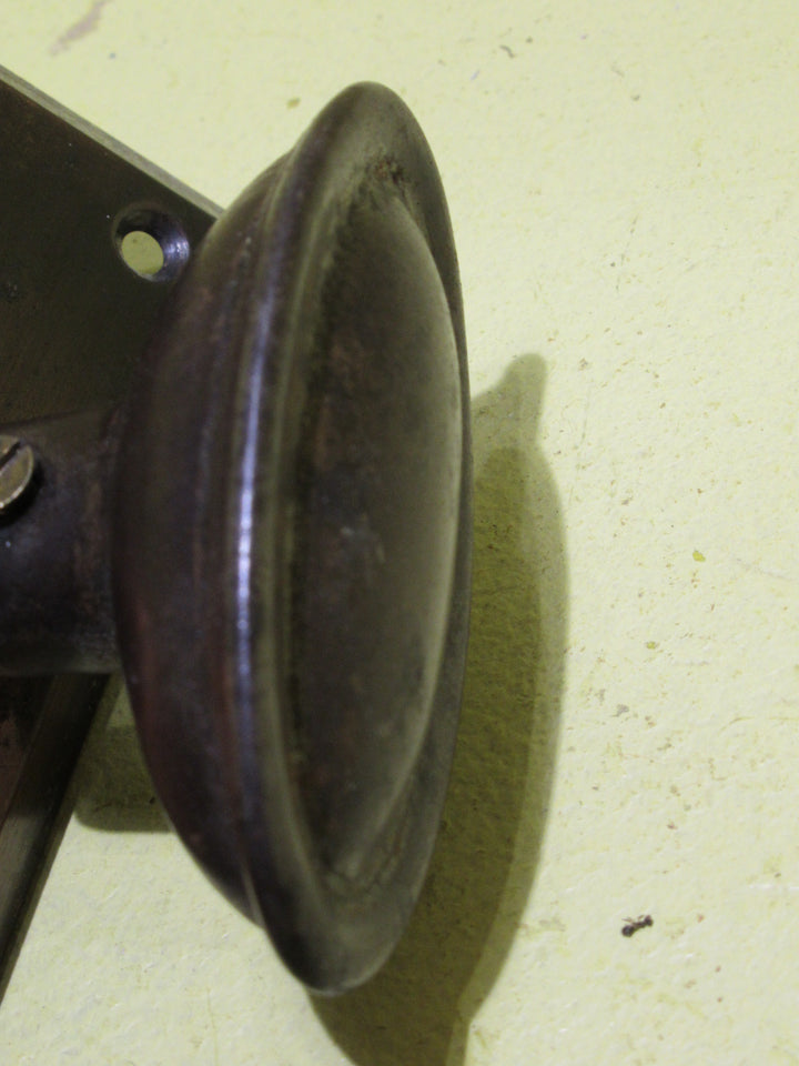 Antique Copper Rectangle Edge Plate with Oval Knob Handles