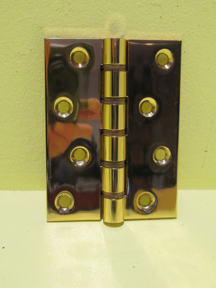 Polished Brass 4 Hole Hinge 100L x 45-72W x 4D