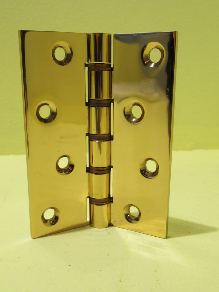 Polished Brass 4 Hole Hinge 100L x 45-72W x 4D