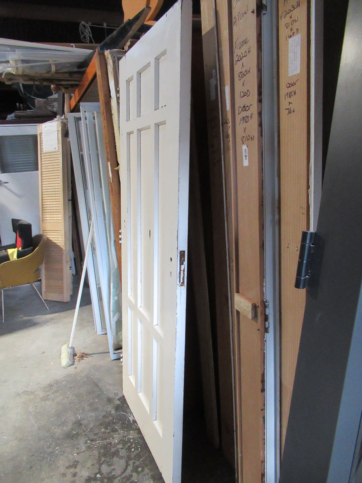 9 Panel Paint Finish Timber Door 1980H x 815W x 45D