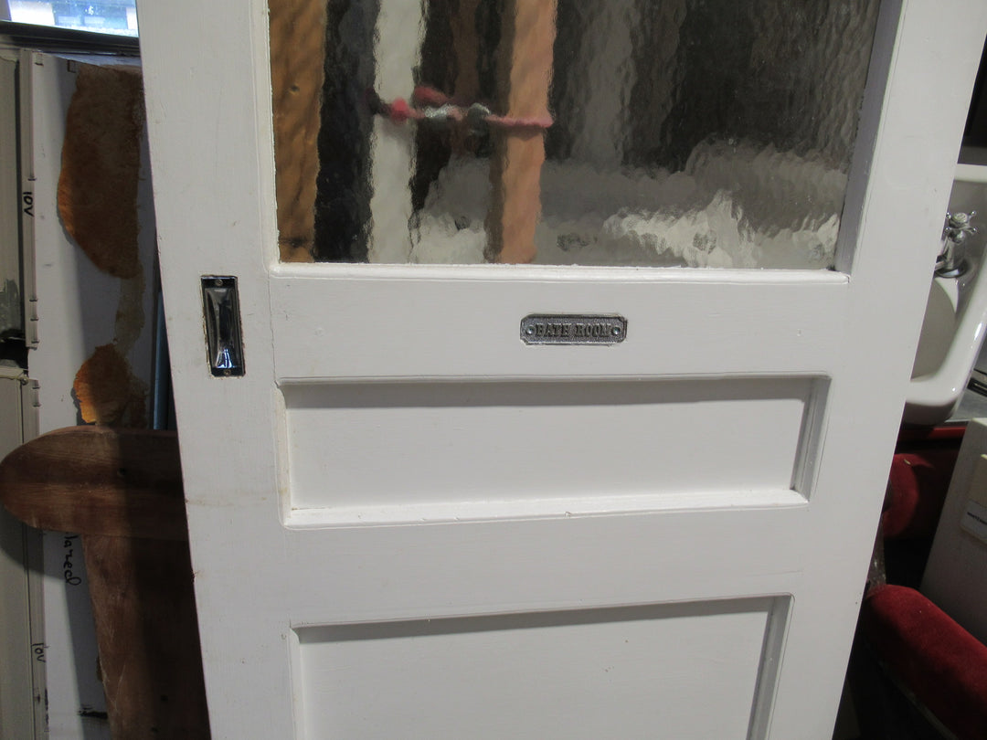 2 Panel, 1 Lite Sliding Bathroom Door 1990H x 800W x 40D