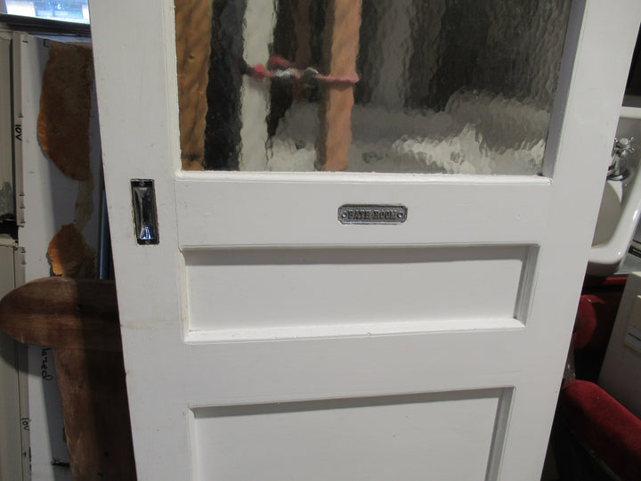 2 Panel, 1 Lite Sliding Bathroom Door 1990H x 800W x 40D