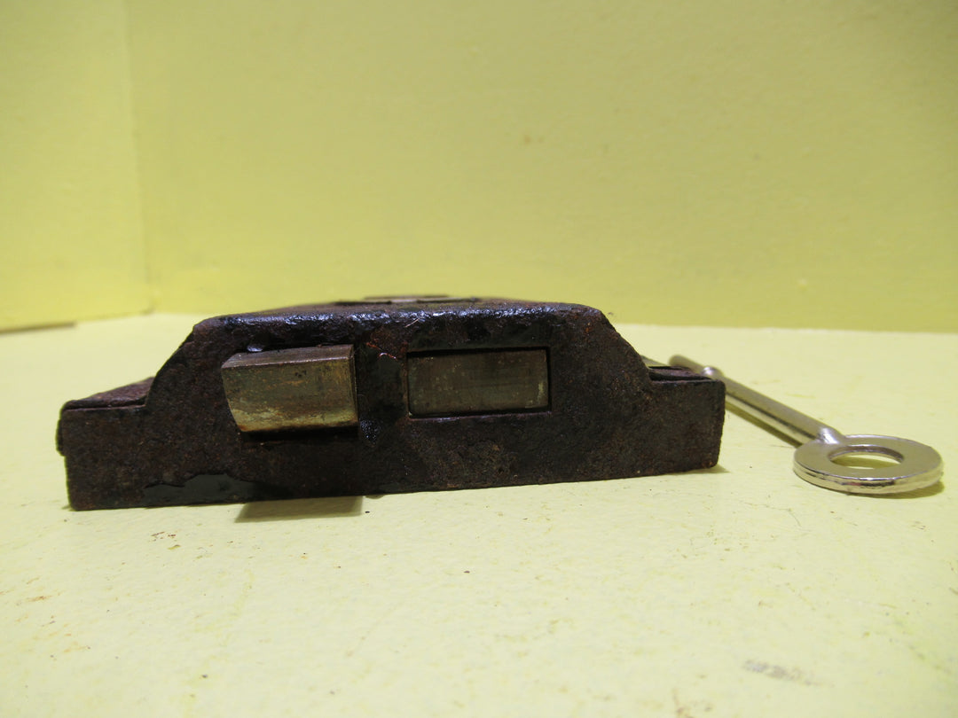Vintage Rim Lock with Key 102H x 55L x 28D