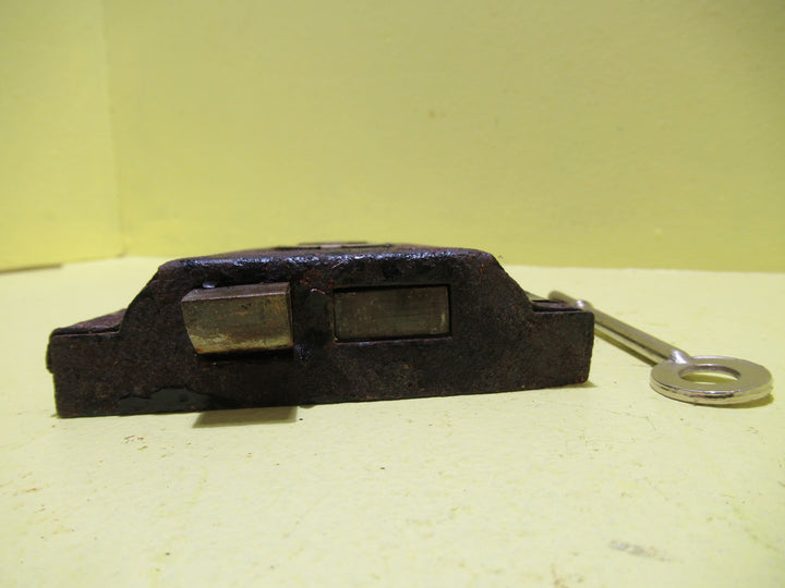 Vintage Rim Lock with Key 102H x 55L x 28D