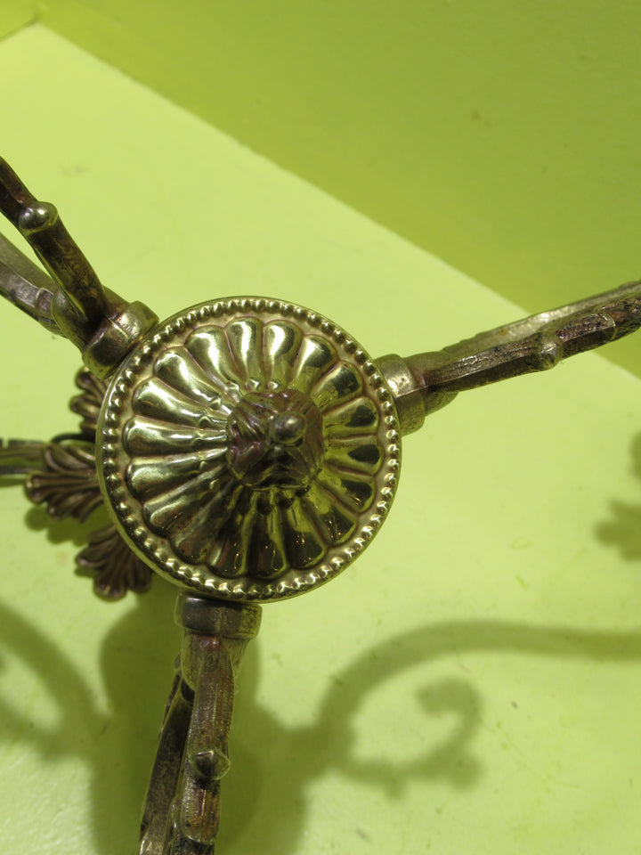 Vintage Oak Leaf 3 Light Brass Pendant Light 460 Dia x 240-470H