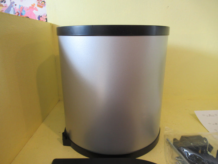 Classic Round 11 Litre Steel - Brushed Silver Rubbish Bin 280H x 270Dia