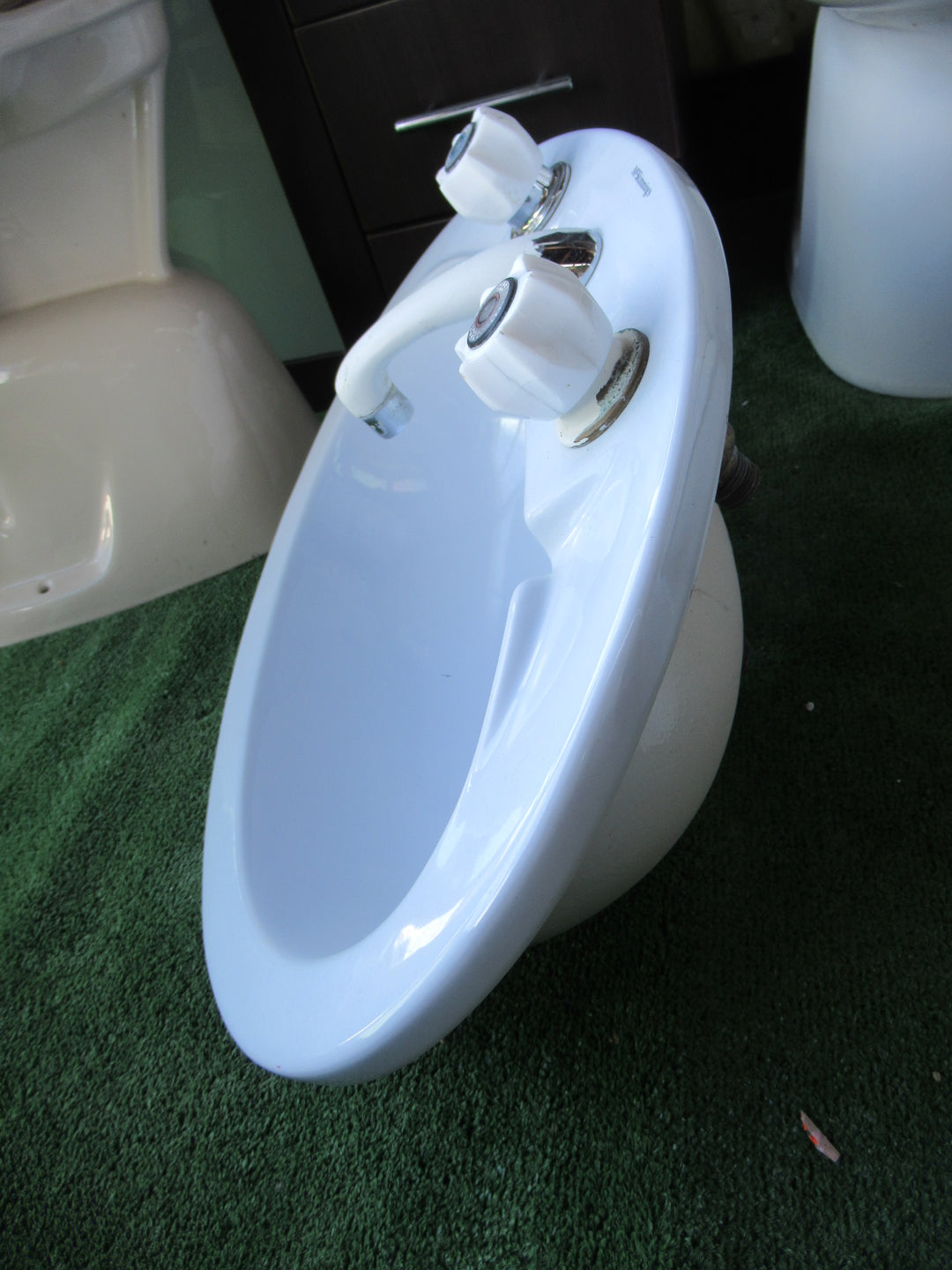 McSkimmings Bathroom Sink - Pale Blue 240H x 570W x 420D x 420D
