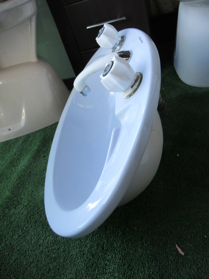 McSkimmings Bathroom Sink - Pale Blue 240H x 570W x 420D x 420D