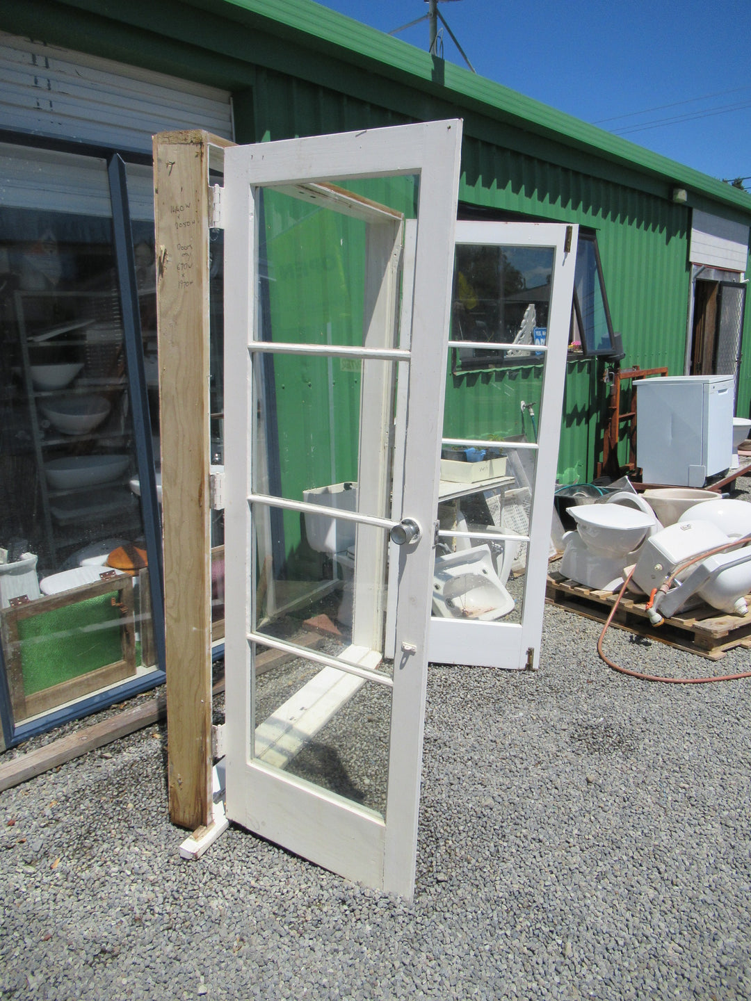 Wooden 4 Lite French Door 2050H x 1440W/Doors1970H x  670-1340W