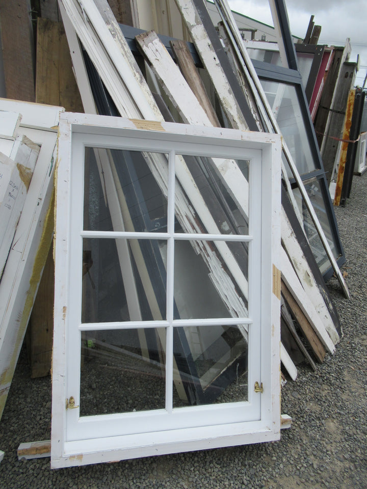 6 Lite Colonial Awing Wooden Window 1230H x 860W x 125D