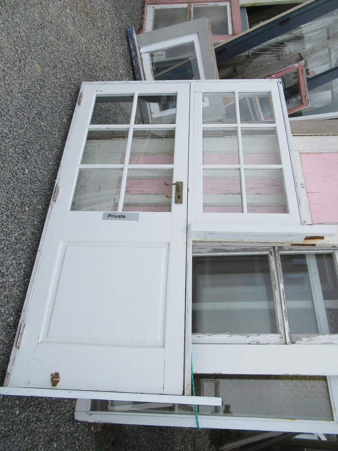 Front Entrance Door with 1/2 6 Lite Colonial Opening Window 2025H x 1430-820W x 125D/Door 1980H x 760W