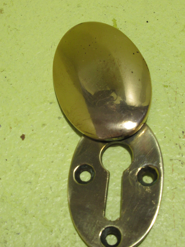 Polish Brass Covered Oval Escutcheon 45H x 30W x 6D