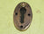 Polish Brass Covered Oval Escutcheon 45H x 30W x 6D