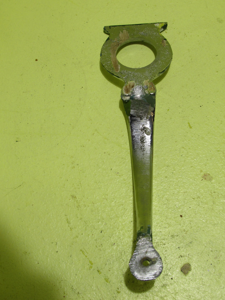 Art Deco Chrome Door Pull with Key Hole & Barrel and Night Latch