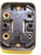 Small Brown Bakelite Rectangle Ribbed Light Switch 58H x 45W x 20D