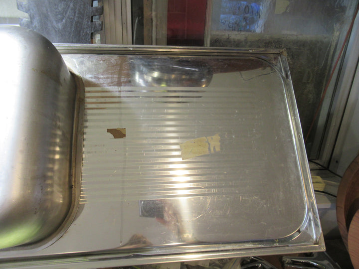 Narrow Double Kitchen Sinks with Drainer 1260L x 450W x 150D