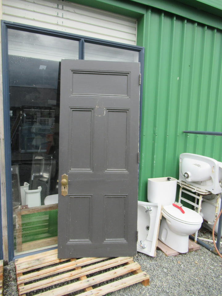 5 Panel Front Entrance Door with Side Lite, Brass Hardware and Frame 2010H x 1220W/Door 1960H x 780W