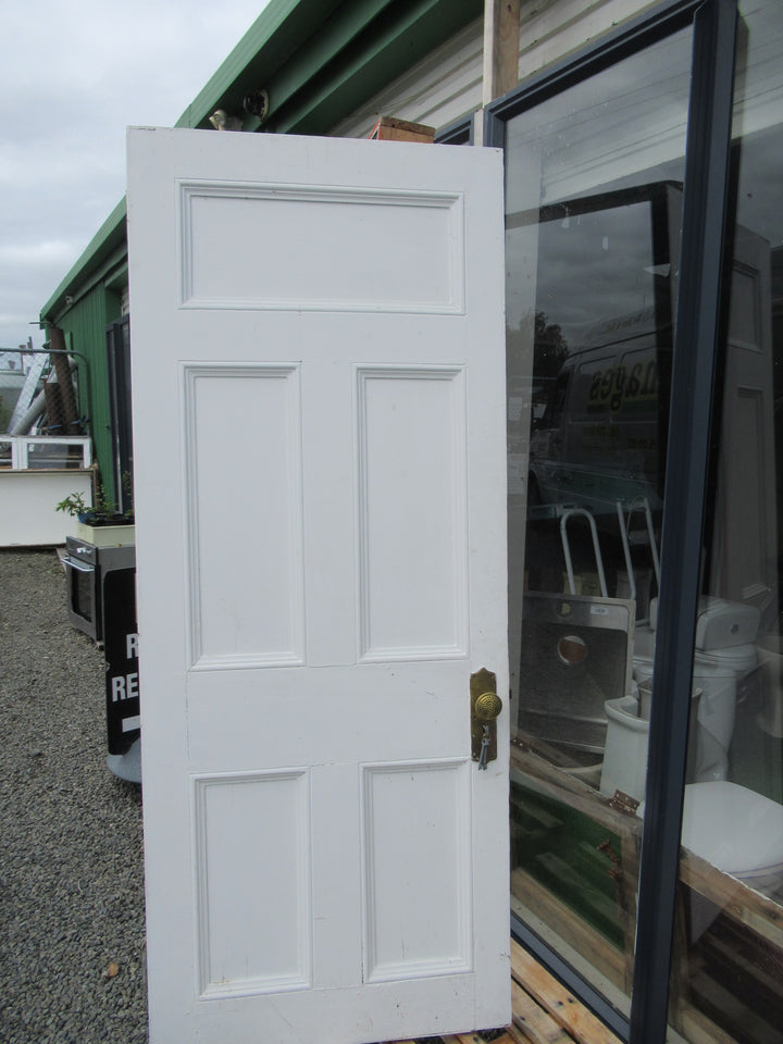 5 Panel Front Entrance Door with Side Lite, Brass Hardware and Frame 2010H x 1220W/Door 1960H x 780W