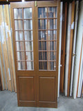 12 Lite, 1 Panel Colonial Internal Bifolding Doors 1960H x 405-810-1620x 25D