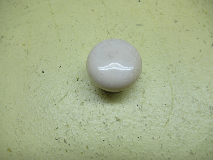 White/Chrome Plastic Knob Cabinet Handle 26-35 Dia x 30H