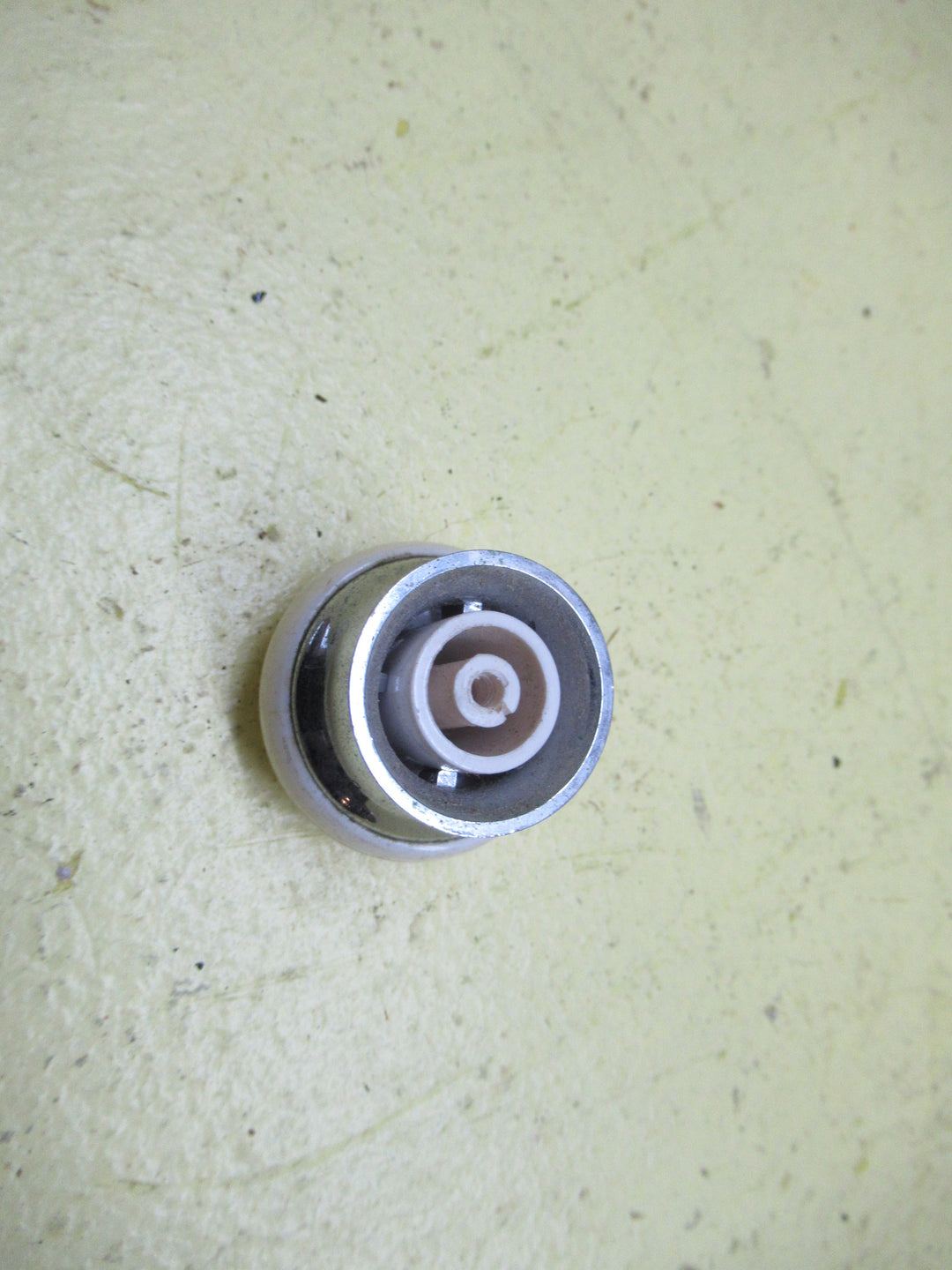 White/Chrome Plastic Knob Cabinet Handle 26-35 Dia x 30H