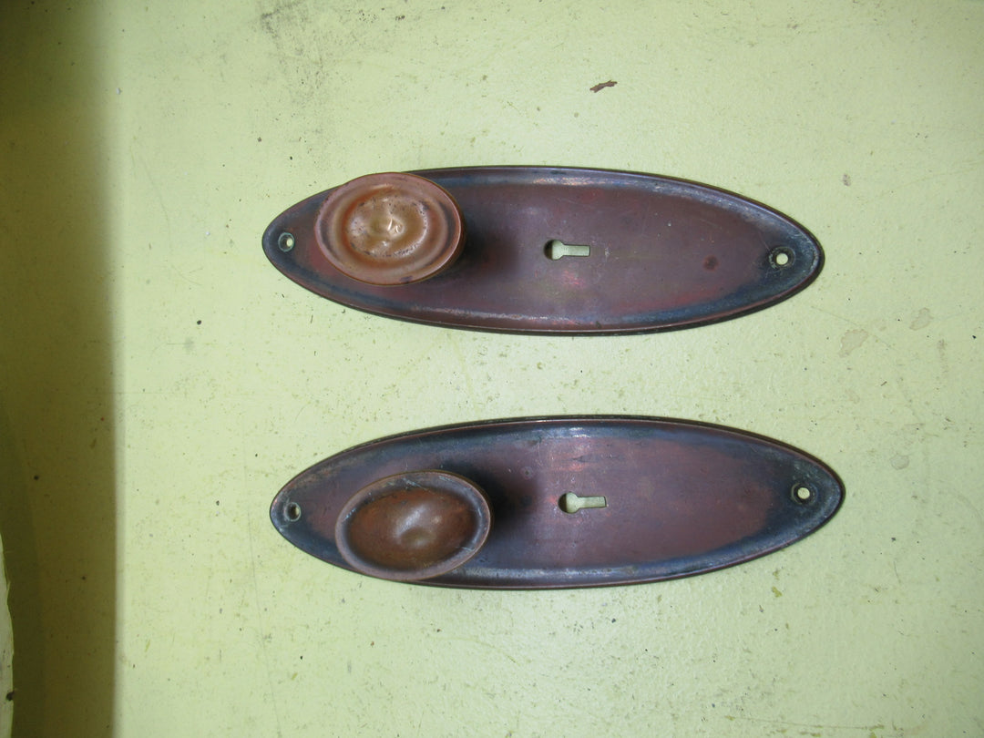 Vintage Ridge Oval Knob Handle with Oval Ridged Plates 252L x 72W/Knob 70L x 40W x  43H