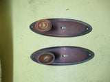 Vintage Ridge Oval Knob Handle with Oval Ridged Plates 252L x 72W/Knob 70L x 40W x  43H