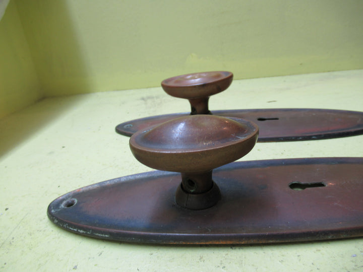 Vintage Ridge Oval Knob Handle with Oval Ridged Plates 252L x 72W/Knob 70L x 40W x  43H