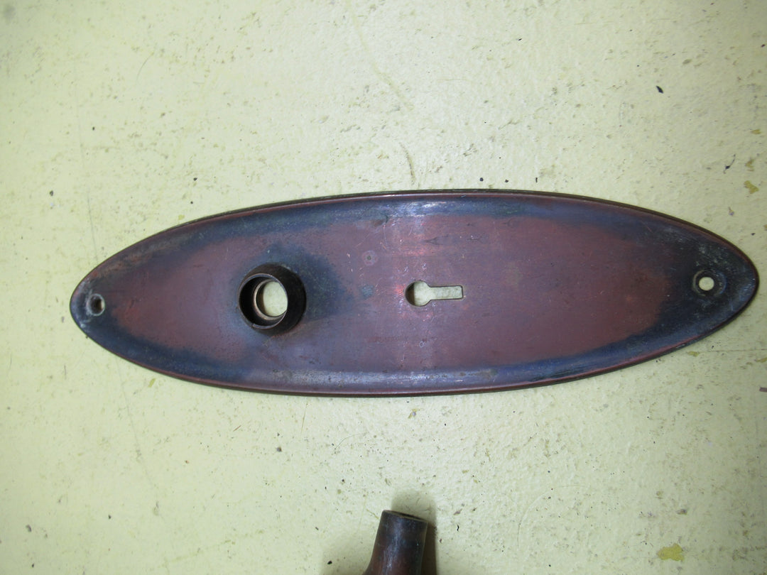 Vintage Ridge Oval Knob Handle with Oval Ridged Plates 252L x 72W/Knob 70L x 40W x  43H