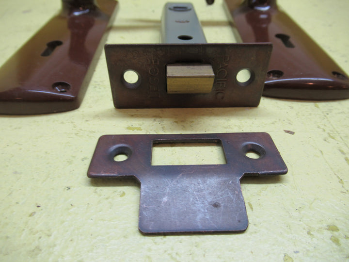 Retro Legge 397 Rectangle Long Plate Lever Brown Paint Finished Door Handle 150L x 40W/54H x 98L