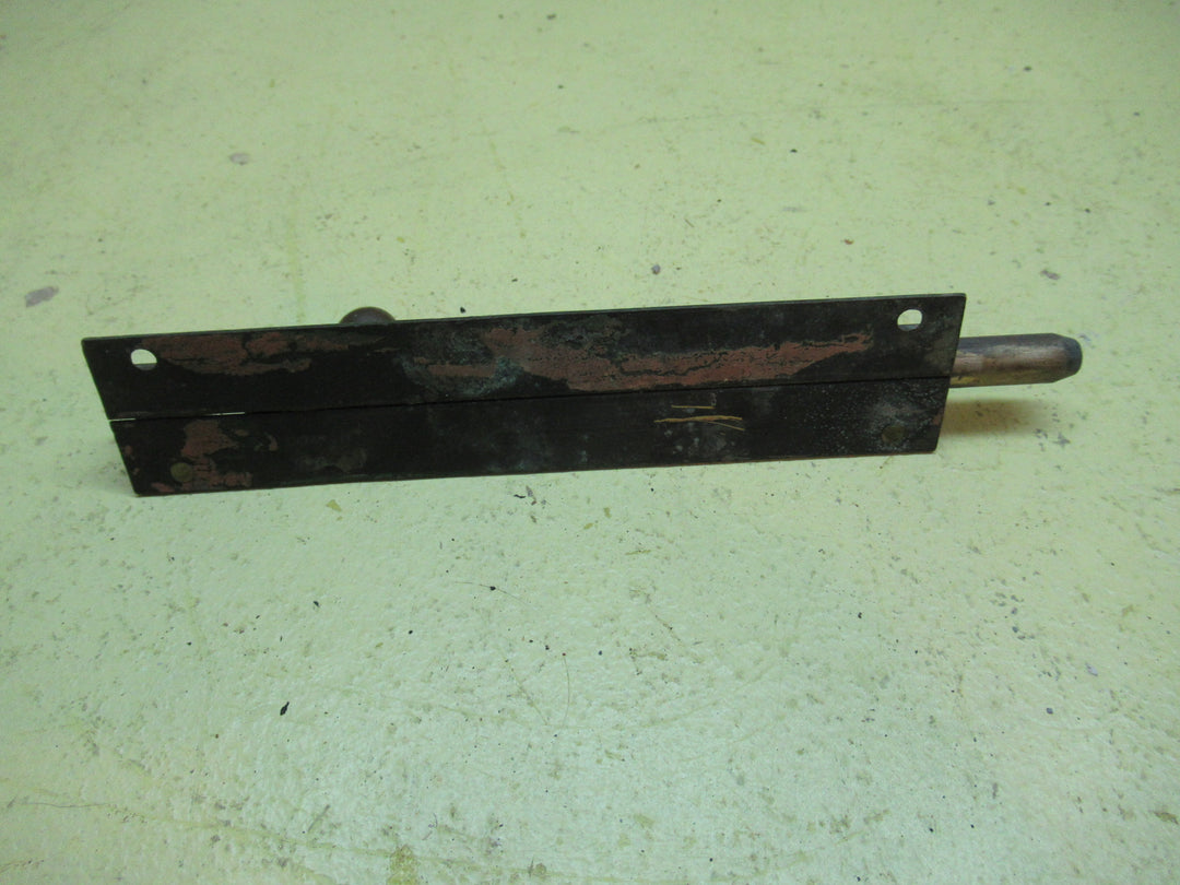 Vintage Antique Bronze Slider Bolt with Ball Thumb Slide 153L x 30W