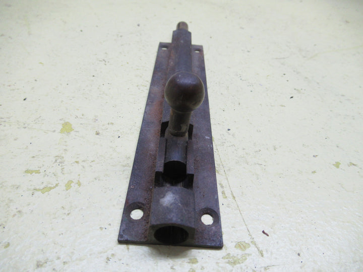 Vintage Antique Bronze Slider Bolt with Ball Thumb Slide 153L x 30W