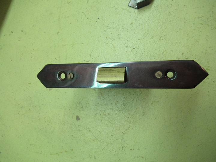Art Deco French Door Mortice Lock & Stricker 167L x 25W/Body 77D x 73H x 13W/Stricker 175L x 42W x 9D/Axial 63L