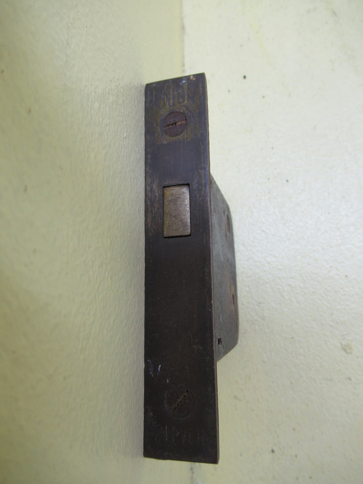 Vintage Security Bolt Lock with Key 122L x 22W/Body 70H x 78D x 17W.