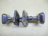 Art Deco Square Stepped Rounded Door Handle with Square Pyramid Door Plate 42SQ  x 45H/Plate 55SQ x 12H