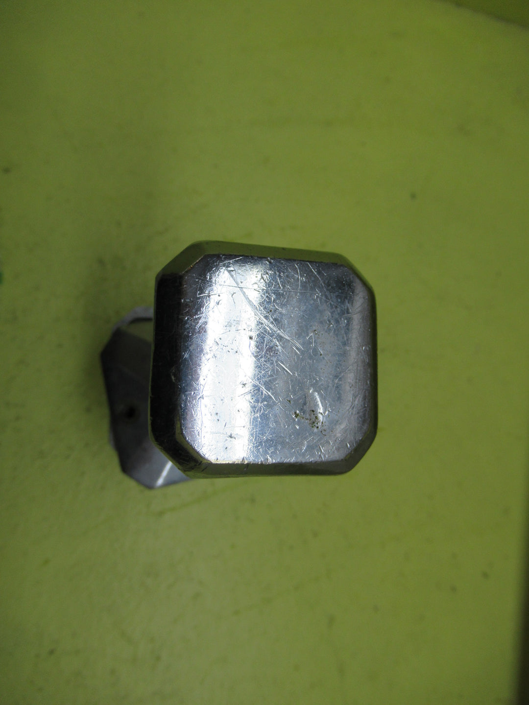 Art Deco Square Stepped Rounded Door Handle with Square Pyramid Door Plate 42SQ  x 45H/Plate 55SQ x 12H