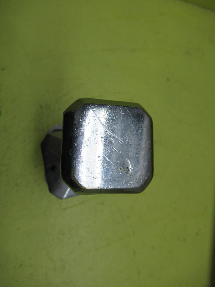 Art Deco Square Stepped Rounded Door Handle with Square Pyramid Door Plate 42SQ  x 45H/Plate 55SQ x 12H