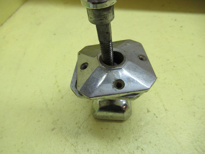 Art Deco Square Stepped Rounded Door Handle with Square Pyramid Door Plate 42SQ  x 45H/Plate 55SQ x 12H