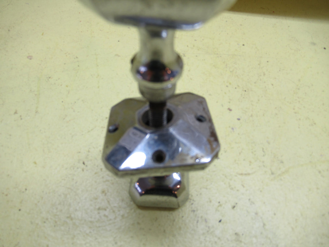 Art Deco Square Stepped Rounded Door Handle with Square Pyramid Door Plate 42SQ  x 45H/Plate 55SQ x 12H