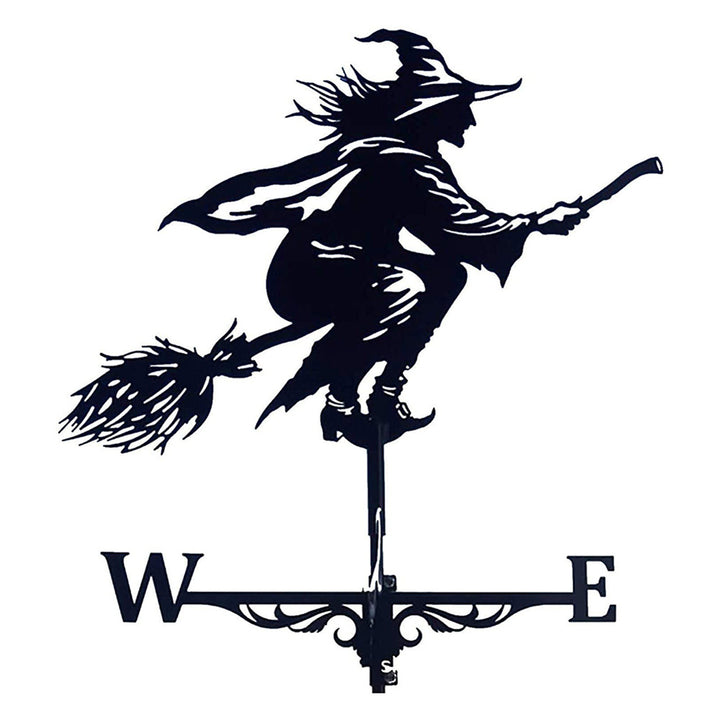 Metal Weathervane,Witch Iron Weather Vane,Sea Rover Wind Direction Indicator,Garden Outdoor Roof Decoration,