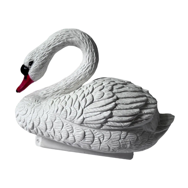Swan Figurine Floating Funny Ornament Garden Pond Floating Swan Decor Float Swan for Courtyard Swan Statue Funny Ornament