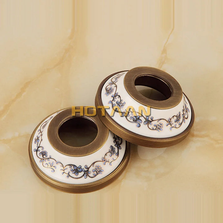 .  Bathroom Bath Wall Mounted Hand Held Antique Brass Shower Head Kit Shower Faucet Sets YT-5328-B