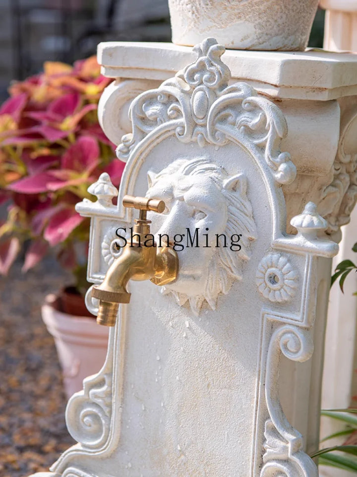 LXY high-grade cast iron sink garden courtyard wash basin courtyard pool decorative wall decoration