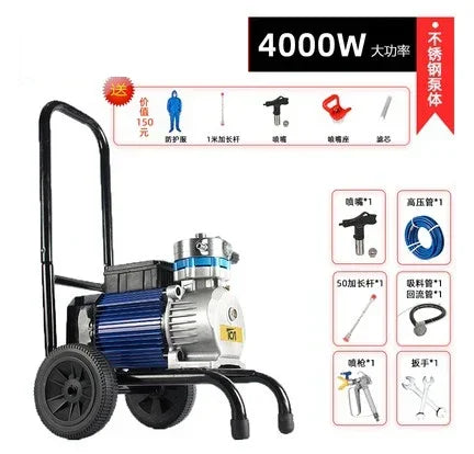 4800W 220V Professional airless spraying machine with Pure copper Motor Spray Gun Airless Paint Sprayer  painting machine tool H